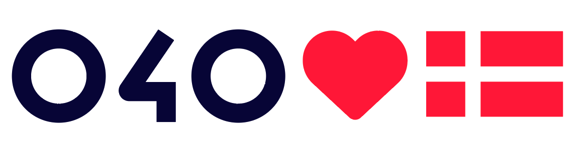 040 logotyp hjärta dansk flagga