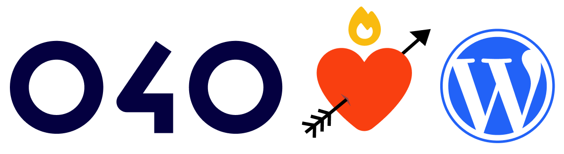040 logo heart wordpress logo