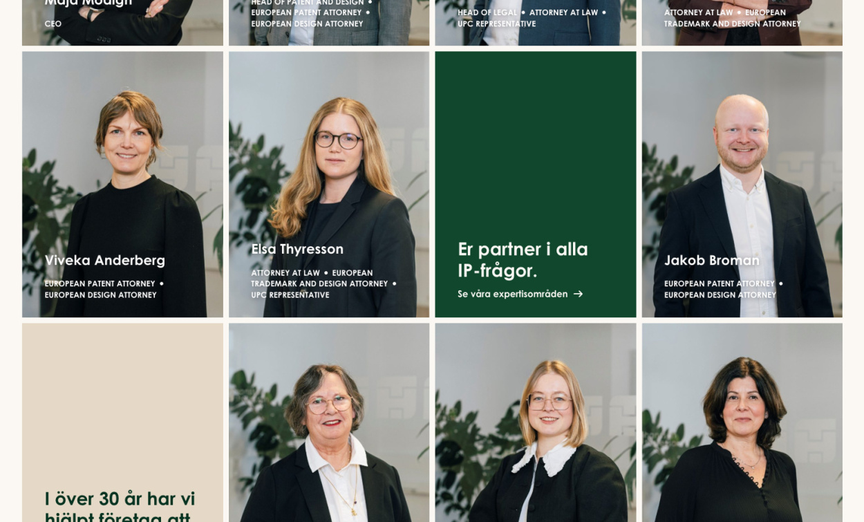 skärmdump från hansson thyresson sajten