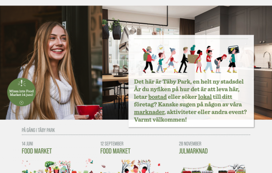 Webbsajt för Täby Park av 040