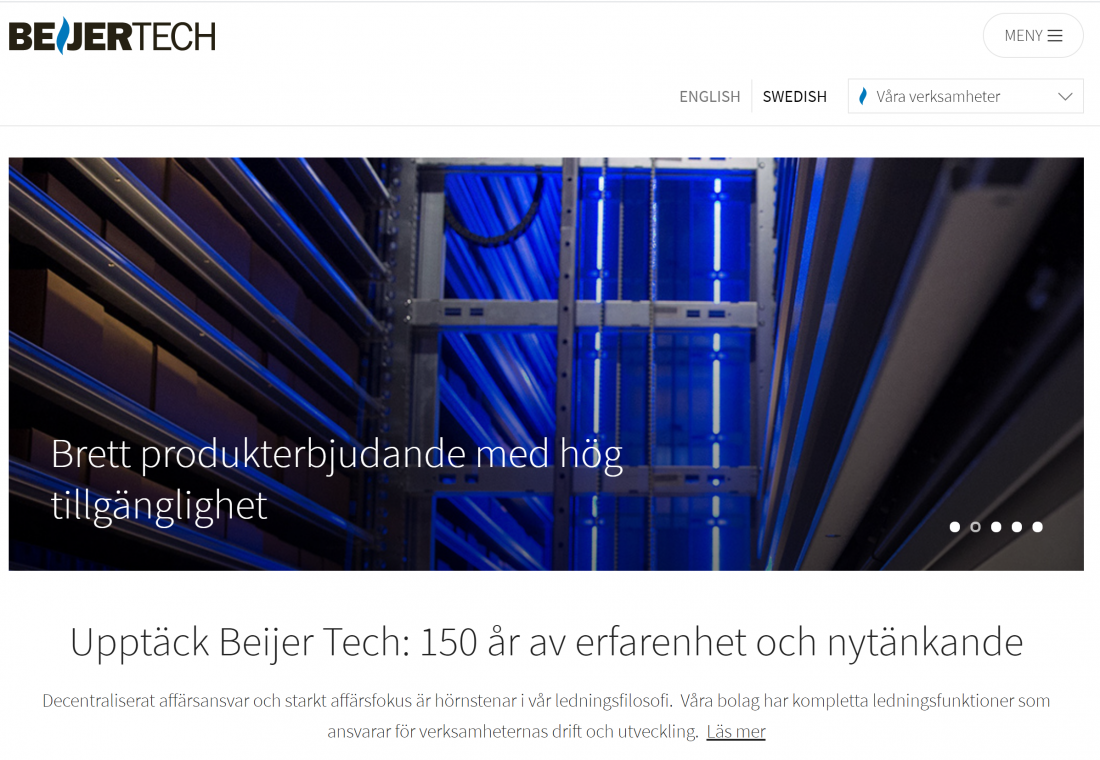 Startsida Beijer Tech